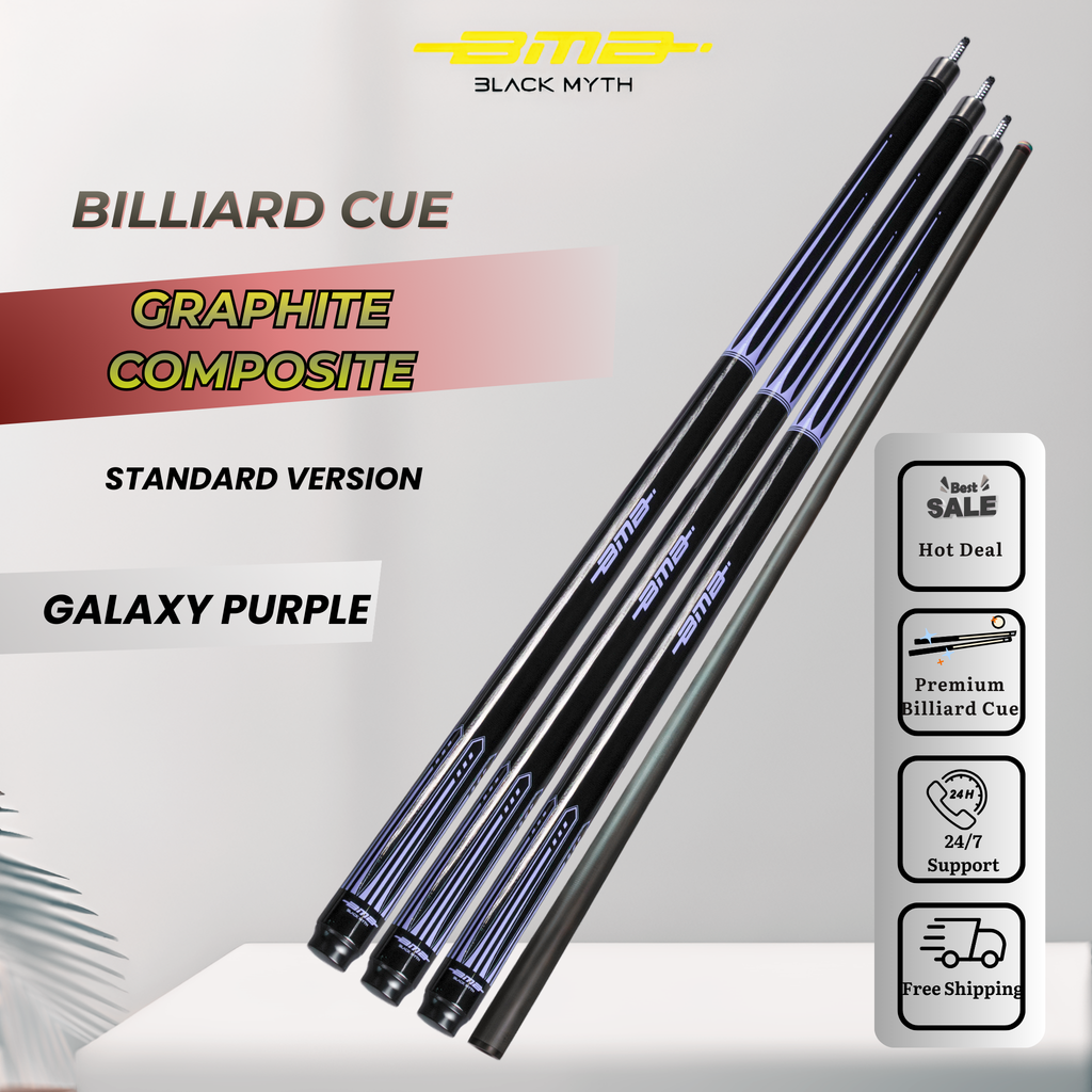 BMB Graphite Composite Pool Cue Galaxy Purple 58" - Professional