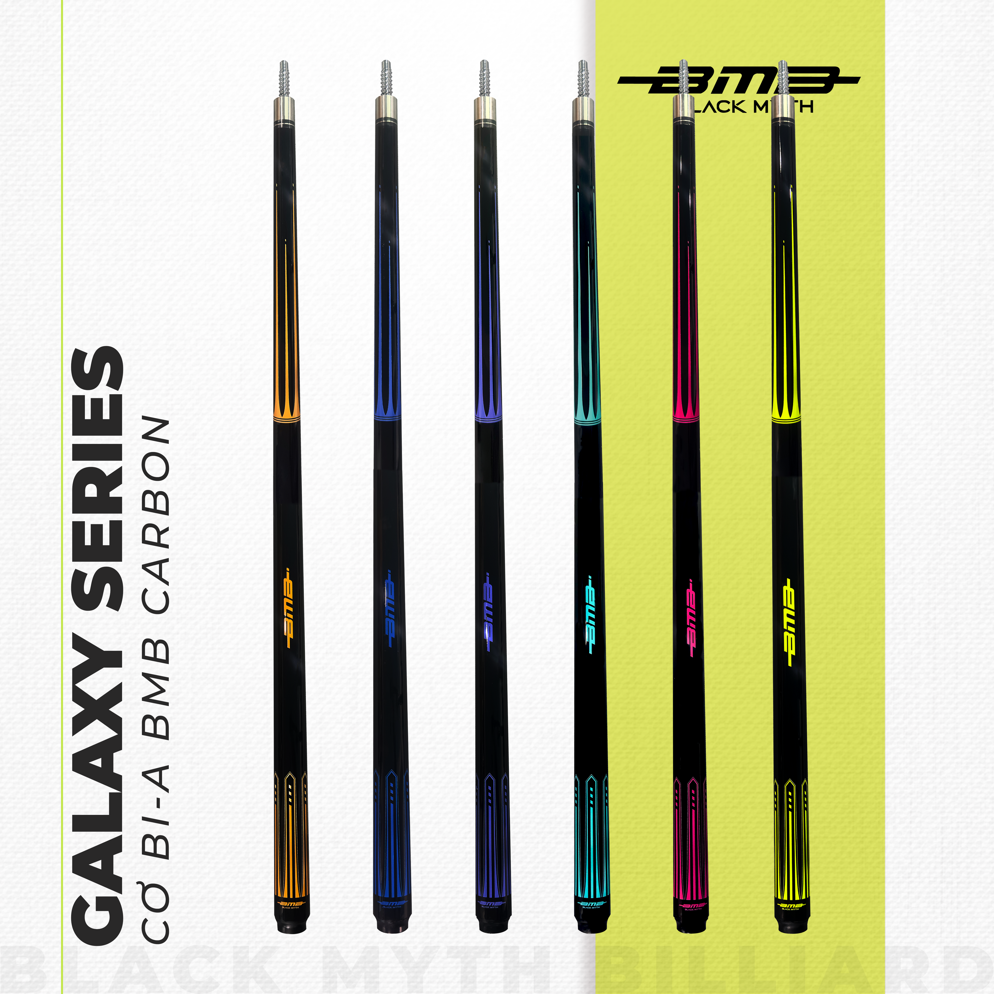 Cơ Bida BMB Black Myth – Carbon & Fiber  Galaxy Series