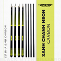 Cơ Bida BMB Xanh Chanh Neon – Ngọn Carbon, Xoáy Chuẩn, Nổi Bật Nhất Bàn