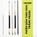 Cơ Bida BMB Trắng Pearl – Phiên Bản Tinh Hoa Carbon & Mộc Phong Canada
