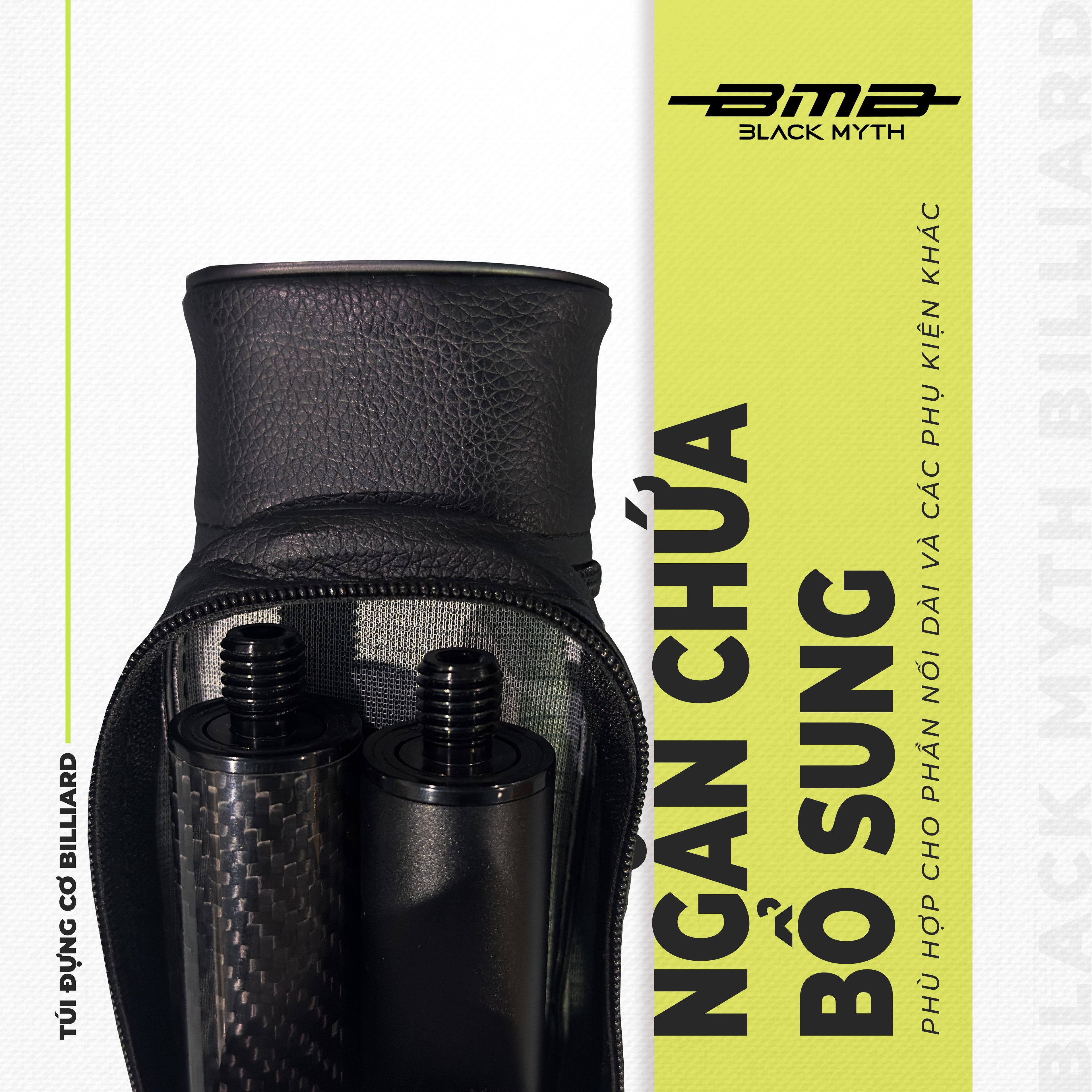 Bao Cơ Bida BMB Black Myth 1x1 – Da PU Đen Cao Cấp Sang Trọng – Bền Bỉ