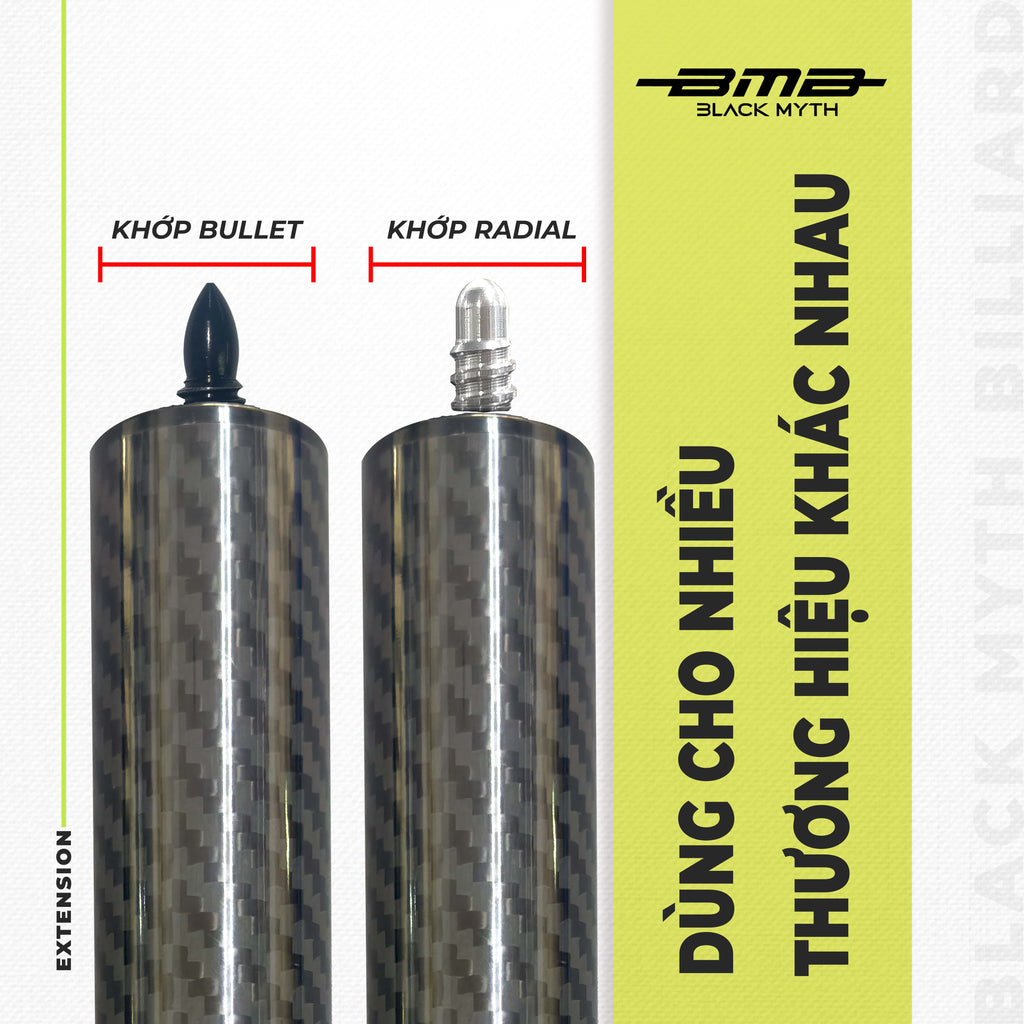 Cán Nối Carbon Bida – BMB Black Myth Nhẹ, Bền, Chính Xác