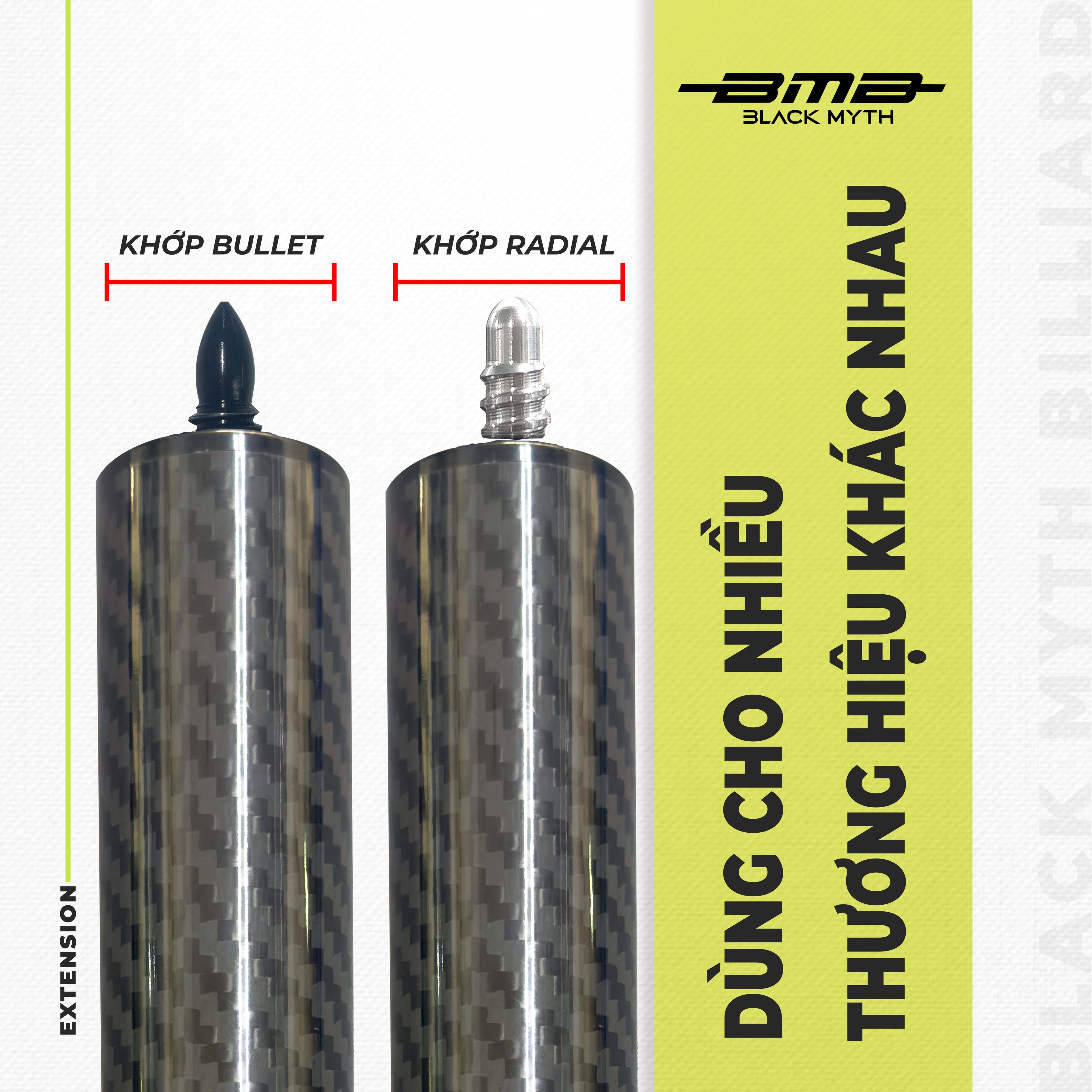 Cán Nối Carbon Bida – BMB Black Myth Nhẹ, Bền, Chính Xác