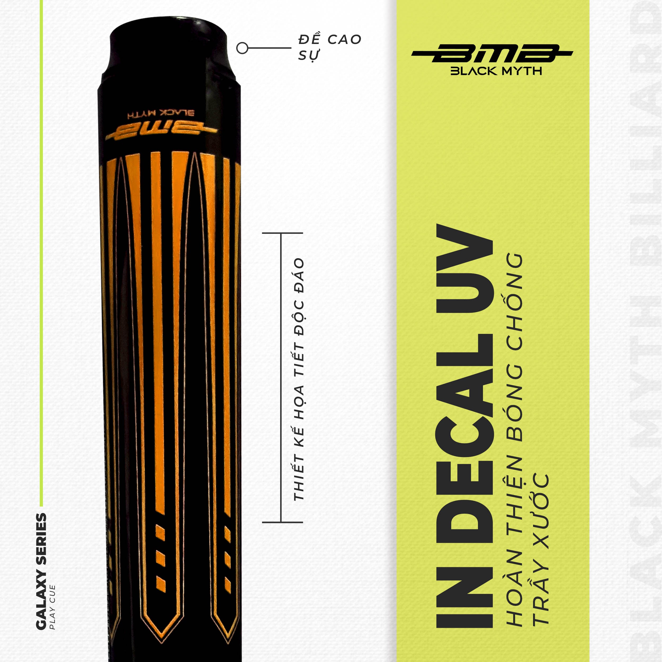 Cơ Bida BMB Cam Flame – Ngọn Composite, Lực Đánh Mạnh, Chính Xác Từng Cú