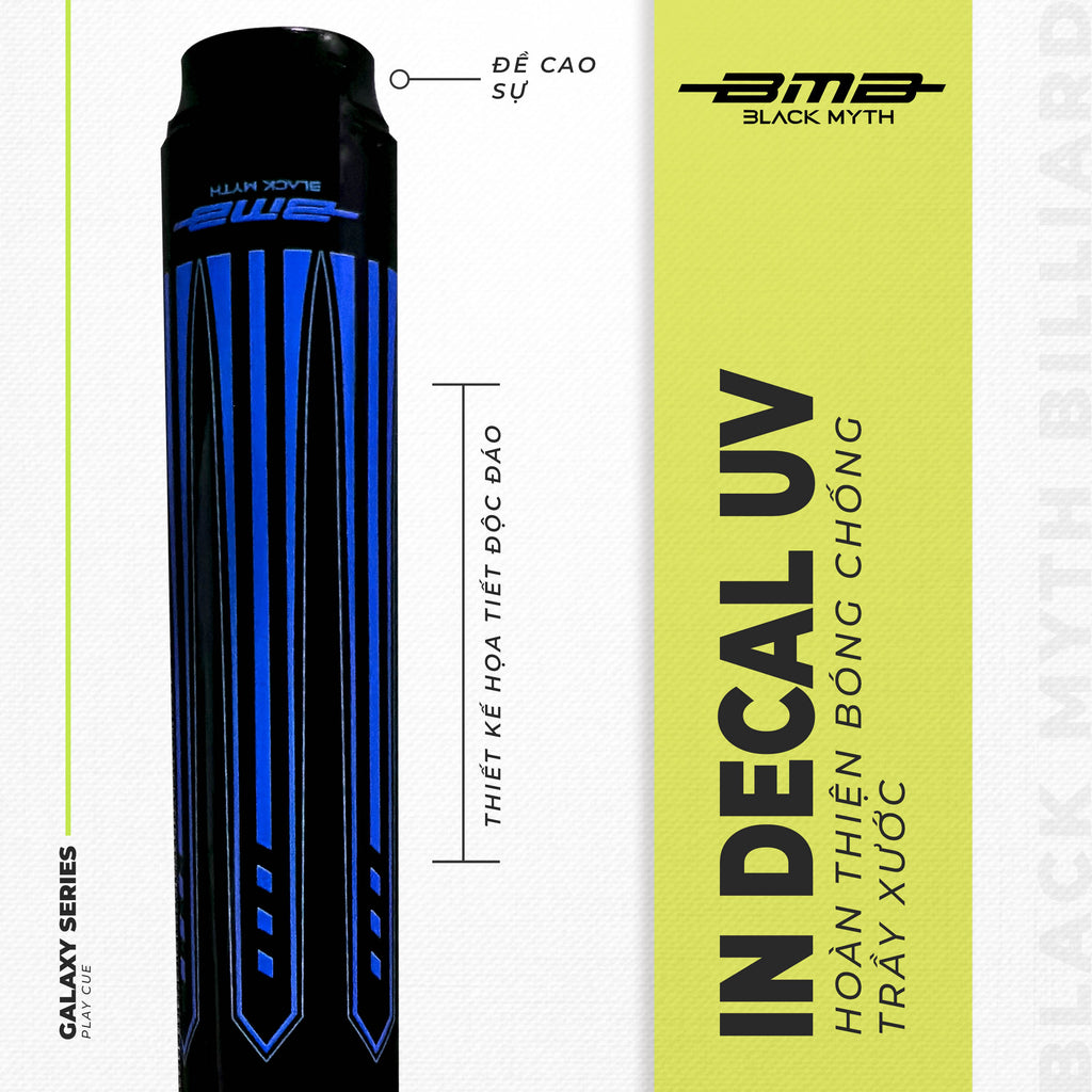 Cơ Bida BMB Xanh Cobalt – Ngọn Carbon Kiểm Soát Bi Đỉnh, Không Lo Lệch