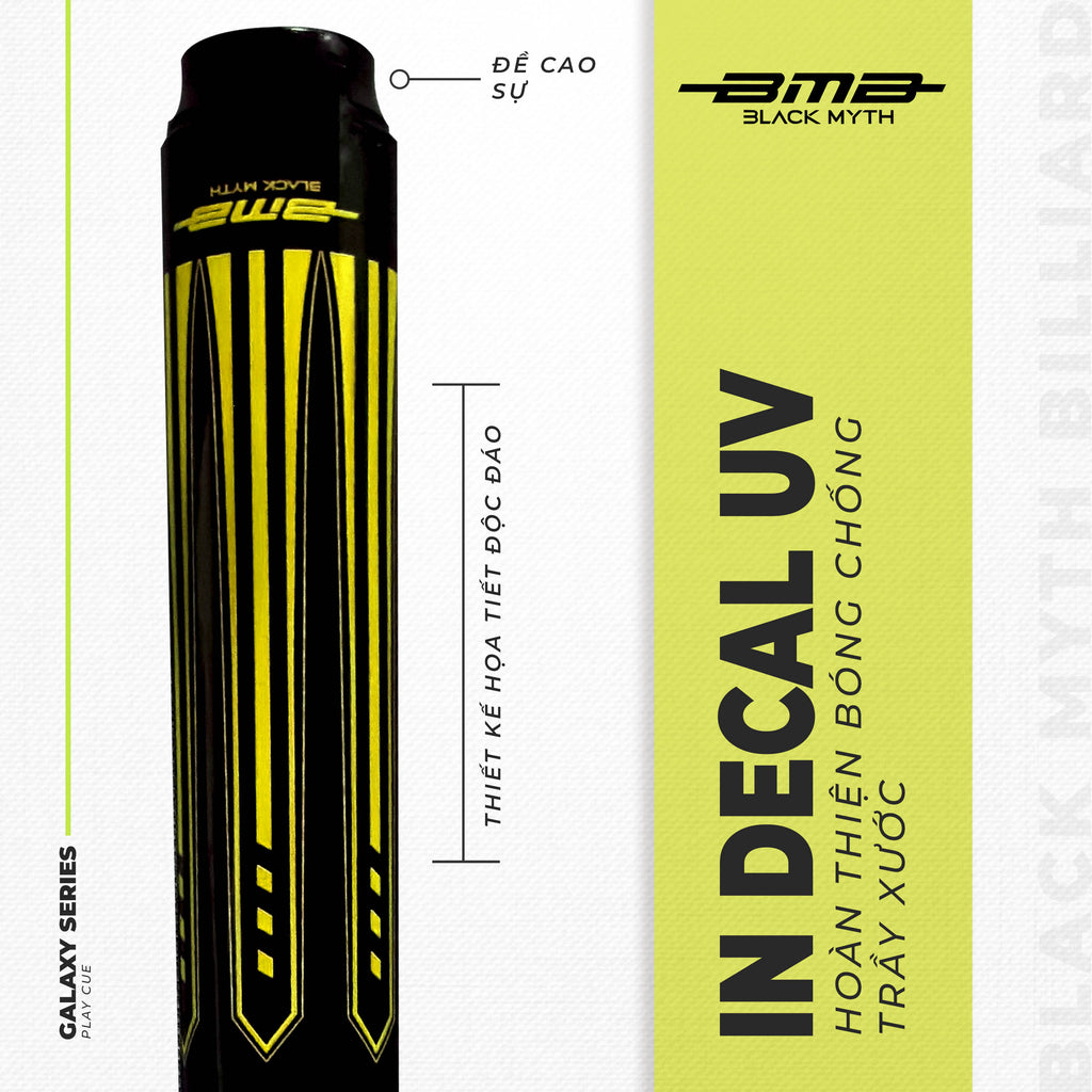 Cơ Bida BMB Xanh Chanh Neon – Ngọn Composite, Phong Cách Trẻ