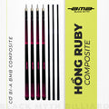 Cơ Bida BMB Hồng Ruby – Ngọn Composite, Low Deflection, Đường Bi Chuẩn