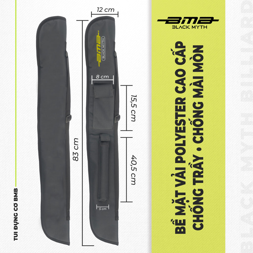 Bao Cơ Bida BMB Black Myth 1x1 – Vải Cao Cấp Màu Xám Nhẹ – Gọn – Bền
