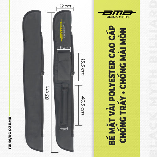 Bao Cơ Bida BMB Black Myth 1x1 – Vải Cao Cấp Màu Xám Nhẹ – Gọn – Bền