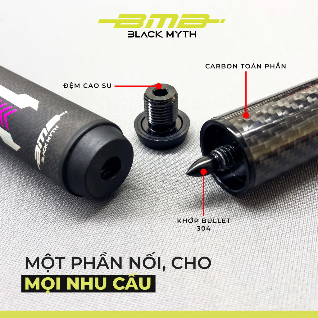 Cán Nối Carbon Bida – BMB Black Myth Nhẹ, Bền, Chính Xác