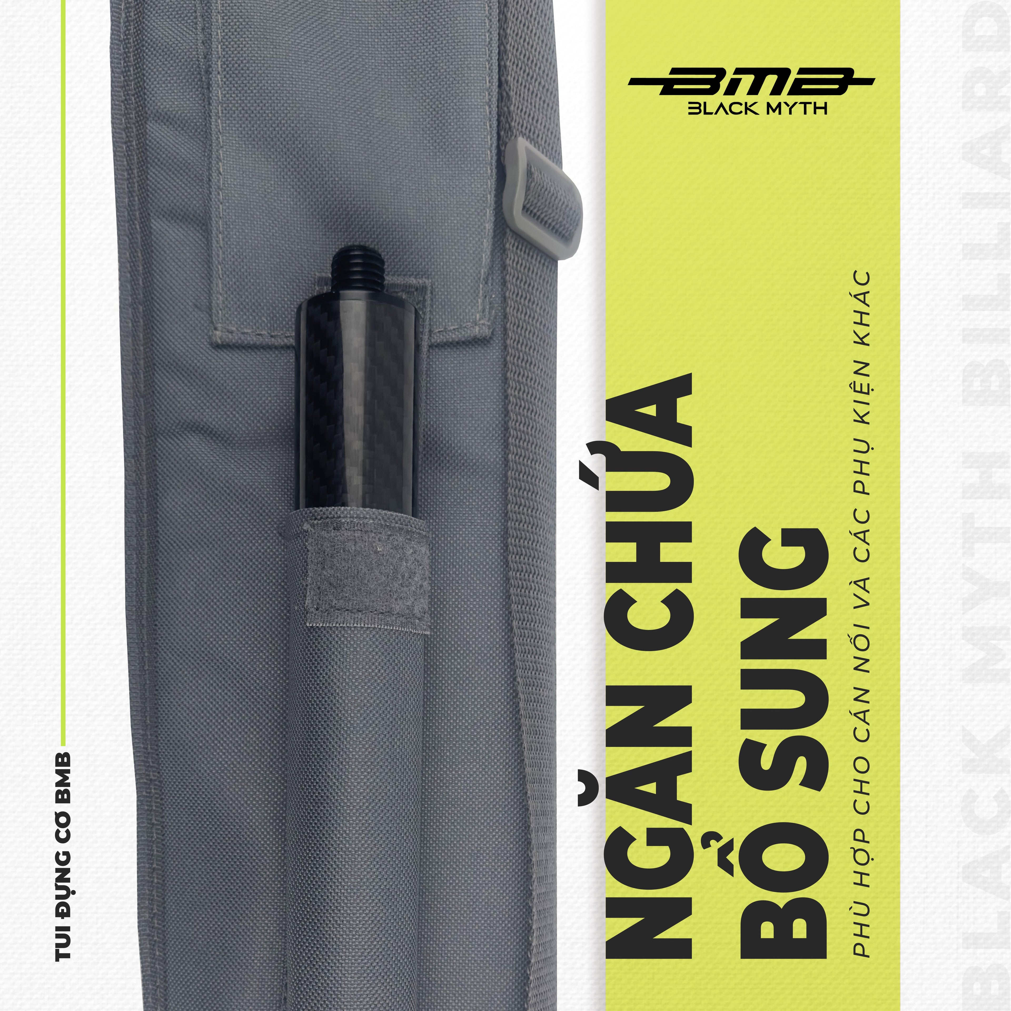 Bao Cơ Bida BMB Black Myth 1x1 – Vải Cao Cấp Màu Xám Nhẹ – Gọn – Bền