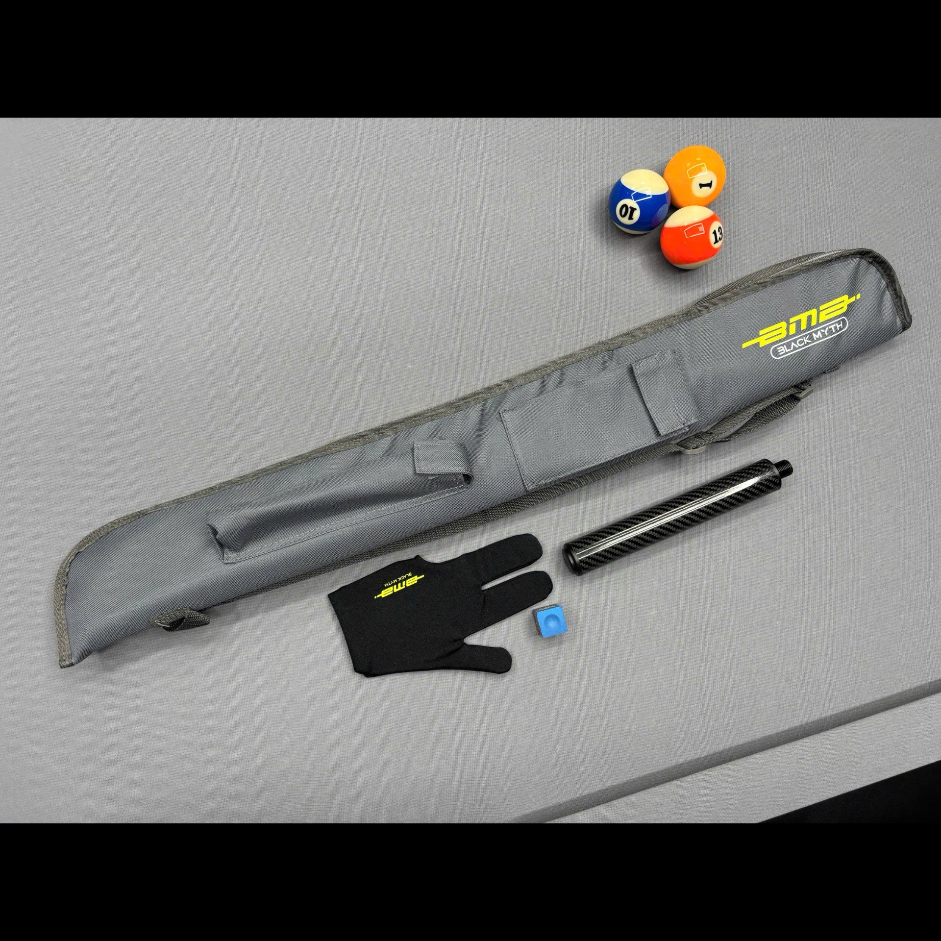 BMB 1x1 Fabric Billiard Cue Case 80cm - Lightweight Gray
